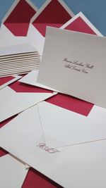 Kit Cartões Retangulares + Envelopes com Forro Liso + Adesivos + Caixa