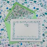 Kit Cartões Retangulares London Blooms Verde