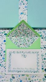 Kit Cartões Retangulares London Blooms Verde