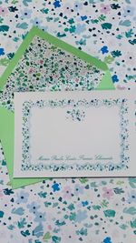 Kit Cartões Retangulares London Blooms Verde