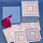 Kit Cartões Bordas florais + Envelopes + Caixa