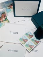 Kit Cartões Trancoso + Envelopes com forro + Caixa