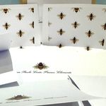 Kit Cartões Abelhas MP + Envelopes com Forro + Adesivos + Caixa Personalizada