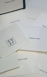 Kit Cartões Logomarca + Envelopes + Adesivos + Caixa
