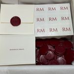 Kit Cartões Duplos + Envelopes + Lacre de Cera + Adesivos + Caixa