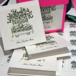 Kit Cartões Bolo + Envelopes + Adesivos + Caixa Personalizada