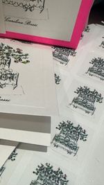 Kit Cartões Bolo + Envelopes + Adesivos + Caixa Personalizada