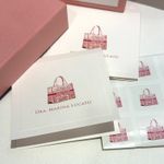 Kit Cartões Sandra bolsa DIOR + Envelopes + Adesivos + Caixa Personalizada