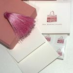 Kit Cartões Sandra bolsa DIOR + Envelopes + Adesivos + Caixa Personalizada