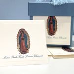 Kit Cartões Nossa Senhora de Guadalupe azul + Envelopes + Caixa