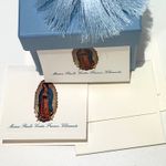 Kit Cartões Nossa Senhora de Guadalupe azul + Envelopes + Caixa