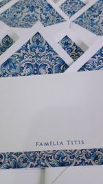 Kit cartões Dolce Azul  + envelopes + adesivos