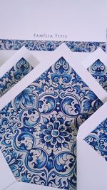 Kit cartões Dolce Azul  + envelopes + adesivos