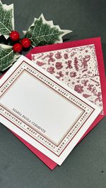 Kit Retangulares Natal Merry Christmas vinho