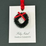 Tag Aplique Guirlanda de Natal 7x10 cm personalizada