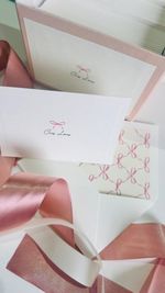 Kit Cartões Cris Laços + Envelopes com forro + Adesivos