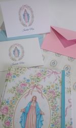 Kit Cartões Nossa Senhora Aquarela + Moleskine G