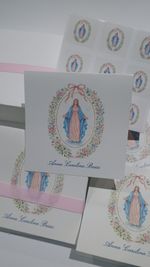 Kit Cartões Nossa Senhora das Graças Aquarela