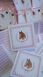 Kit Cartões Montaria Elisa  + Envelopes + Adesivos + Tags