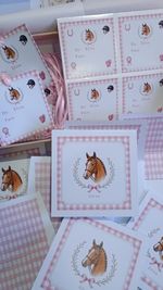 Kit Cartões Montaria Elisa  + Envelopes + Adesivos + Tags