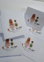 Kit Cartões Irmãos Aquarela