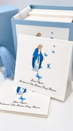 Kit Cartões Nossa Senhora das Graças com Borboletas