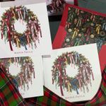 Kit Cartões de Natal Guirlanda com Laços coloridos