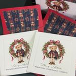 Kit Cartões de Natal Urso com Guirlanda