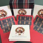 Kit Cartões de Natal Urso com Guirlanda