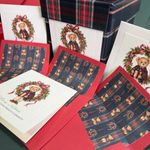 Kit Cartões de Natal Urso com Guirlanda