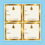 Etiquetas de/para Natal Mini Árvore Dourada - 10 un