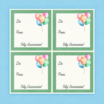 Etiqueta de/para Feliz Aniversário - 10 un