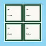 Etiqueta de/para Verde Escuro - 10 un