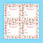 Etiqueta de/para Floral - 10 un