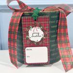 Tags de Natal - Xadrez com Guirlanda