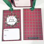 Tags de Natal - Xadrez com Guirlanda