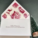 Kit retangular Natal Toile Vermelho
