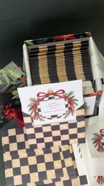 Kit Cartões de Natal Damier quadrado