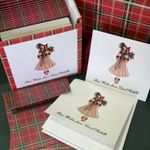 Kit Cartões de Natal Menina presentes