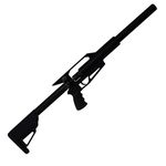 PCP Carcará Preta - 5.5mm + Bomba de Ar