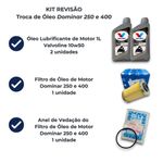 Kit Revisão Óleo Valvoline 10w50 Bajaj Dominar 250/400