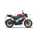 Carenagem Lateral Esquerda Bajaj Dominar 200 2023 Original 