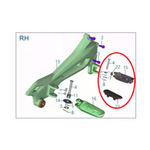 Kit Pedaleira Dianteira Direita Bajaj Dominar 400 Original