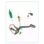 Parafuso do Eixo do Pedal de Freio Bajaj Dominar 250 / 400 Original