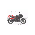 Carenagem Lateral Assento Lado Direito Bajaj Pulsar 150 Preta Original
