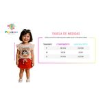 Conjunto Infantil Bebê Menina 2 Peças Blusa de Cotton Estampa de Bichinho e Short Estampa Funny Tamanhos 1,2,3 Anos