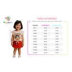 Conjunto Infantil Feminino – Blusa Manga Curta e Short Saia Moletinho – Para Bebê (1 a 3 anos)