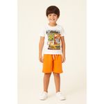 Conjunto Infantil Menino 2 Peças Blusa Meia Malha E Shorts Moletinho Aventura na Selva Tamanhos 4, 6, 8 anos