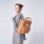 Mochila Retangular Lona Caramelo