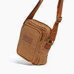 Bolsa Transversal Lona Camel